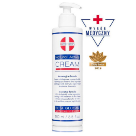 Natural Activ Cream - Regenerujący krem nawilżający o właściwościach łagodzących objawy dermatoz skóry [50ml] BETA SKIN