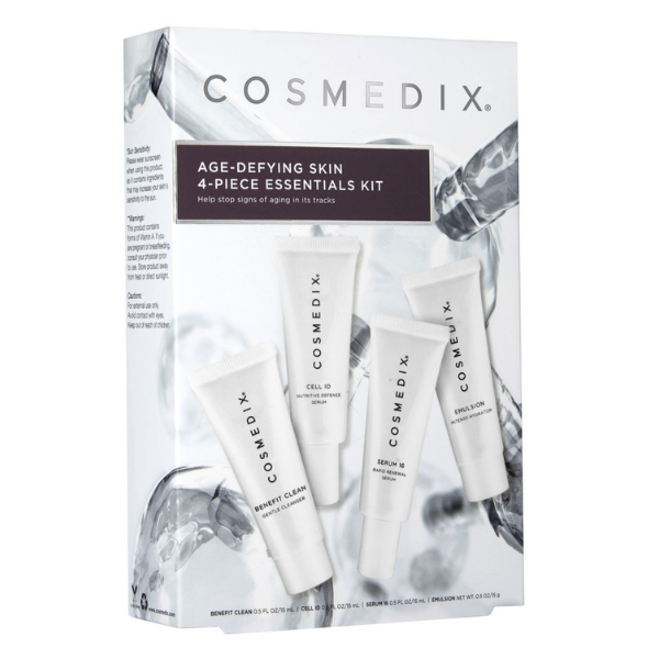 Age-Defying Skin 4-Piece Essentials Kit - Zestaw pielęgnacyjny dla skóry dojrzałej [4*15ml] COSMEDIX